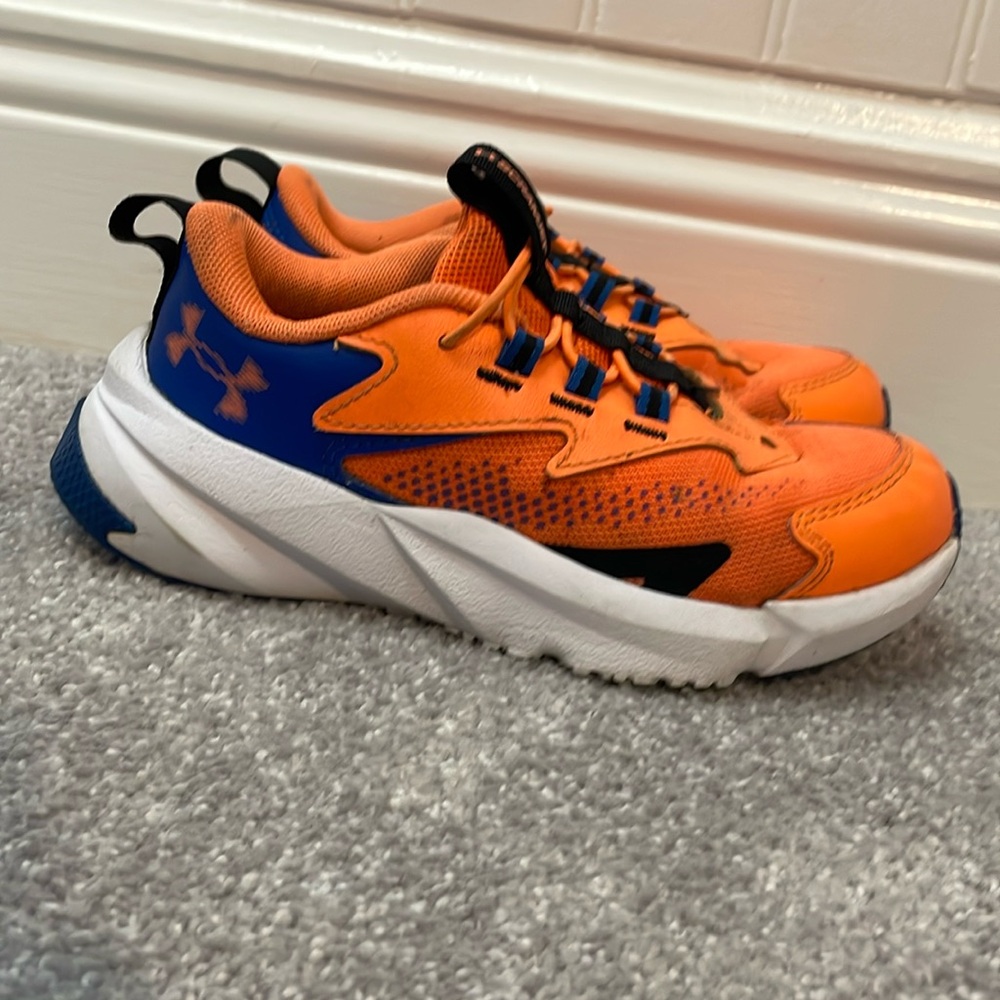 Under armour scramjet 6 alternate lace little kid size 12 k shoe … color orange